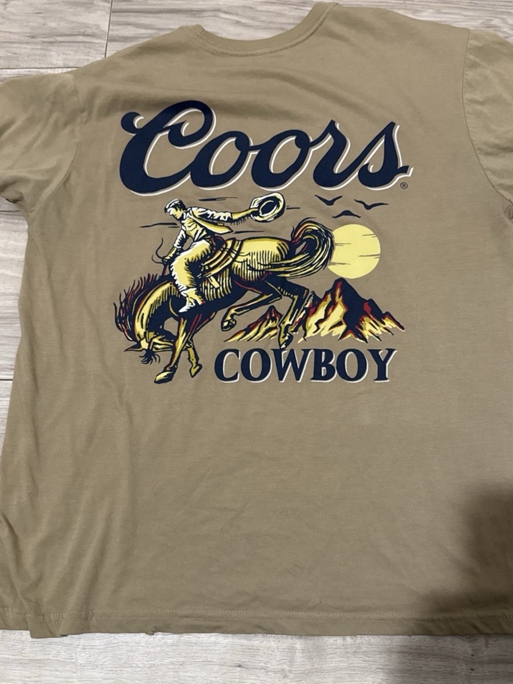 Coors Banquet Rodeo Graphic Tee Men's Large Brown